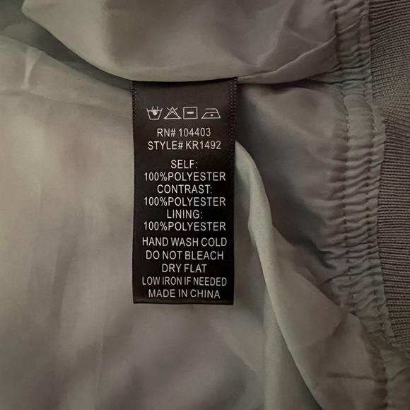 J.O.A Los Angeles Bomber Jacket - Turquoise - Small - Picture 5 of 5